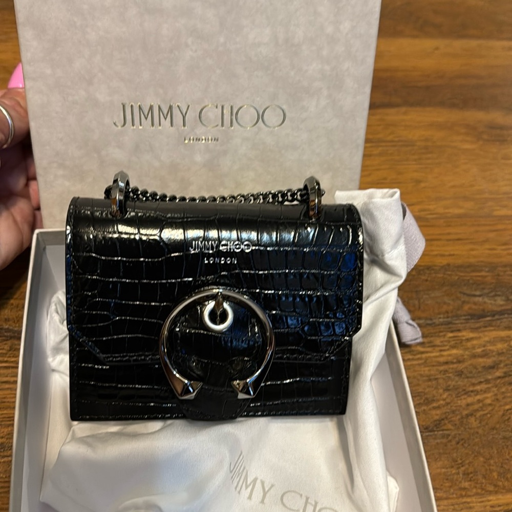 Black croc Jimmy choo bag